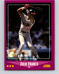 1988 Score #60 Julio Franco VG Cleveland Indians 