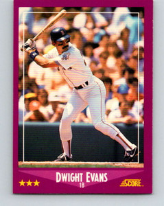1988 Score #65 Dwight Evans VG Boston Red Sox 