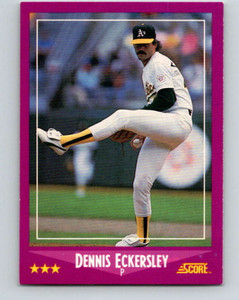 1988 Score #104 Dennis Eckersley UER VG Oakland Athletics 