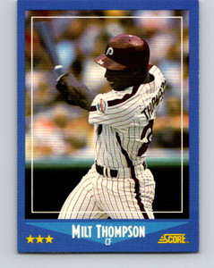 1988 Score #115 Milt Thompson VG Philadelphia Phillies 