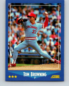 1988 Score #132 Tom Browning VG Cincinnati Reds 