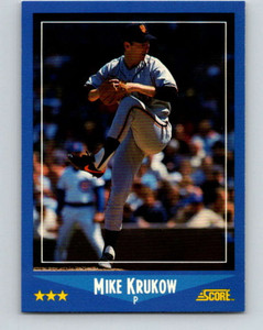 1988 Score #185 Mike Krukow VG San Francisco Giants 