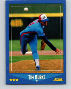 1988 Score #187 Tim Burke VG Montreal Expos 