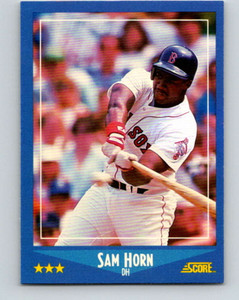 1988 Score #201 Sam Horn VG RC Rookie Boston Red Sox 