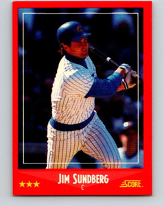 1988 Score #244 Jim Sundberg VG Chicago Cubs 