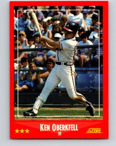 1988 Score #245 Ken Oberkfell VG Atlanta Braves 