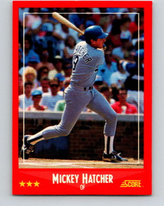 1988 Score #298 Mickey Hatcher VG Los Angeles Dodgers 