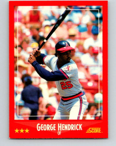 1988 Score #308 George Hendrick VG California Angels 
