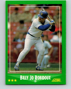 1988 Score #334 Billy Joe Robidoux VG Milwaukee Brewers 
