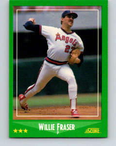 1988 Score #394 Willie Fraser VG California Angels 