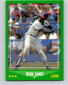1988 Score #395 Dion James VG Atlanta Braves 