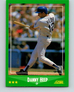 1988 Score #417 Danny Heep VG Los Angeles Dodgers 