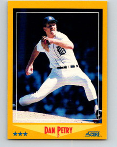 1988 Score #461 Dan Petry VG Detroit Tigers 