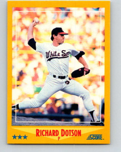1988 Score #480 Richard Dotson VG Chicago White Sox 