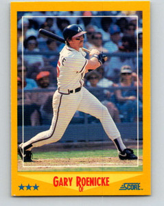 1988 Score #482 Gary Roenicke VG Atlanta Braves 