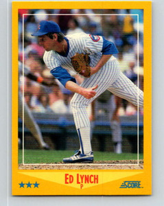 1988 Score #506 Ed Lynch VG Chicago Cubs 