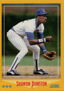 1988 Score #529 Shawon Dunston VG Chicago Cubs 