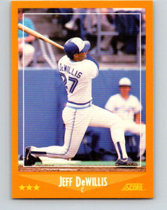 1988 Score #583 Jeff DeWillis VG RC Rookie Toronto Blue Jays 
