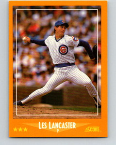 1988 Score #602 Les Lancaster VG RC Rookie Chicago Cubs 