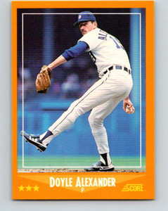 1988 Score #610 Doyle Alexander VG Detroit Tigers 