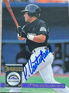 Pedro Castellano Autographed 1994 Donruss #449