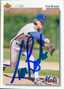 Tim Burke Autographed 1992 Upper Deck #433