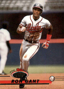 1993 Stadium Club #28 Ron Gant VG Atlanta Braves 