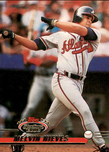 1993 Stadium Club #89 Melvin Nieves VG Atlanta Braves 