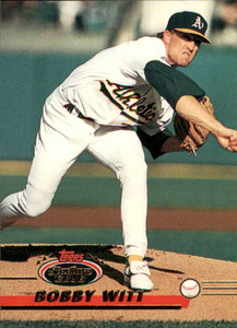 1993 Stadium Club #150 Bobby Witt VG Oakland Athletics 