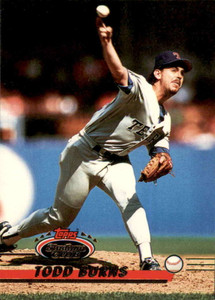 1993 Stadium Club #210 Todd Burns VG Texas Rangers 