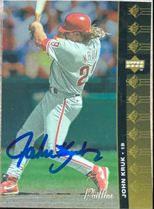 John Kruk Autographed 1994 SP #138 Philadelphia Phillies Card