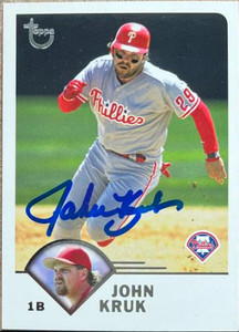 John Kruk Autographed 2003 Topps Retired Signature Edition #22 Philadelphia Phillies Card