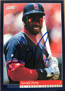 Gerald Perry Autographed 1994 Score #120