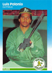 1987 Fleer Update #U-99 Luis Polonia NM-MT RC Rookie Oakland Athletics 