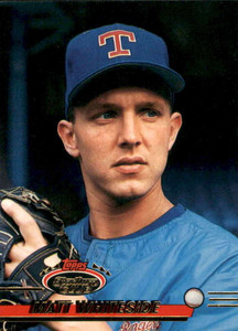 1993 Stadium Club #474 Matt Whiteside VG RC Rookie Texas Rangers 