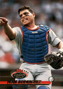 1993 Stadium Club #524 Ivan Rodriguez VG Texas Rangers 