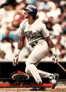 1993 Stadium Club #540 Juan Gonzalez VG Texas Rangers 