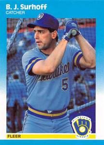 1987 Fleer Update #U-115 B.J. Surhoff NM-MT Milwaukee Brewers 