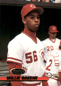 1993 Stadium Club #704 Willie Greene VG Cincinnati Reds 