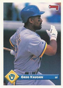 1993 Donruss #103 Greg Vaughn VG Milwaukee Brewers 