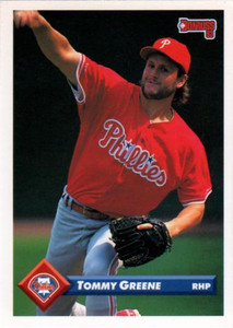SOLD 35825 1993 Donruss #568 Tommy Greene VG Philadelphia Phillies 