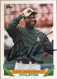 Dave Henderson Autographed 1993 Topps #473