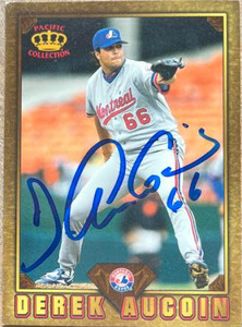 Derek Aucoin Autographed 1997 Pacific Prism Invincible - Gems of the Diamond #GD-166  Derek Aucoin Autographed 1997 Pacific Prism Invincible - Gems of the Diamond #GD-166