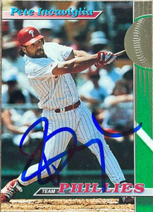 Pete Incaviglia Autographed 1993 Stadium Club Philadelphia Phillies #22