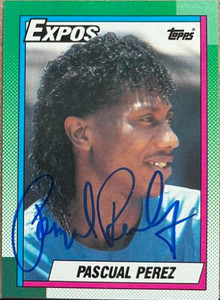 Pascual Perez Autographed 1990 Topps #278