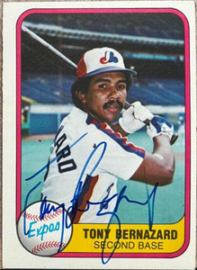 Tony Bernazard Autographed 1981 Fleer #168