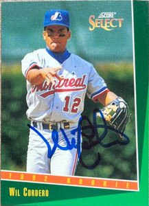 Wil Cordero Autographed 1993 Score Select #336
