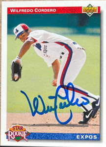 Wil Cordero Autographed 1992 Upper Deck #16
