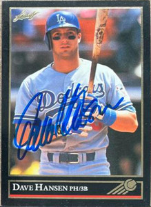 Dave Hansen Autographed 1992 Leaf Black Gold #389