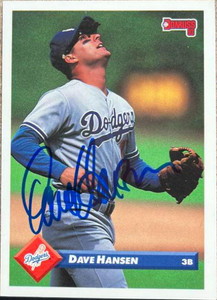 Dave Hansen Autographed 1993 Donruss #244